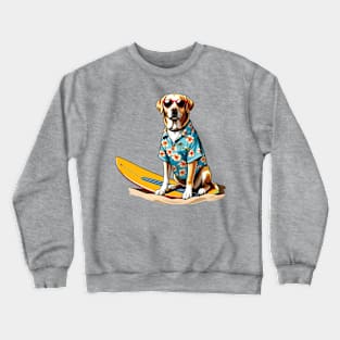 Cool Labrador at the Beach Crewneck Sweatshirt